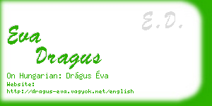 eva dragus business card